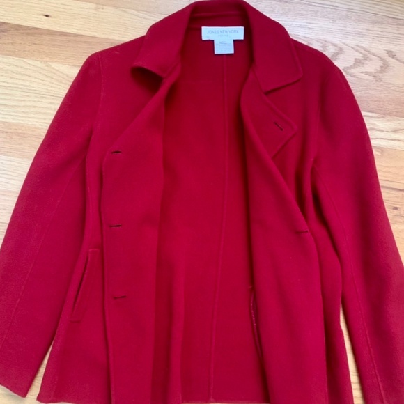 Red Pea Coat - Picture 3 of 5